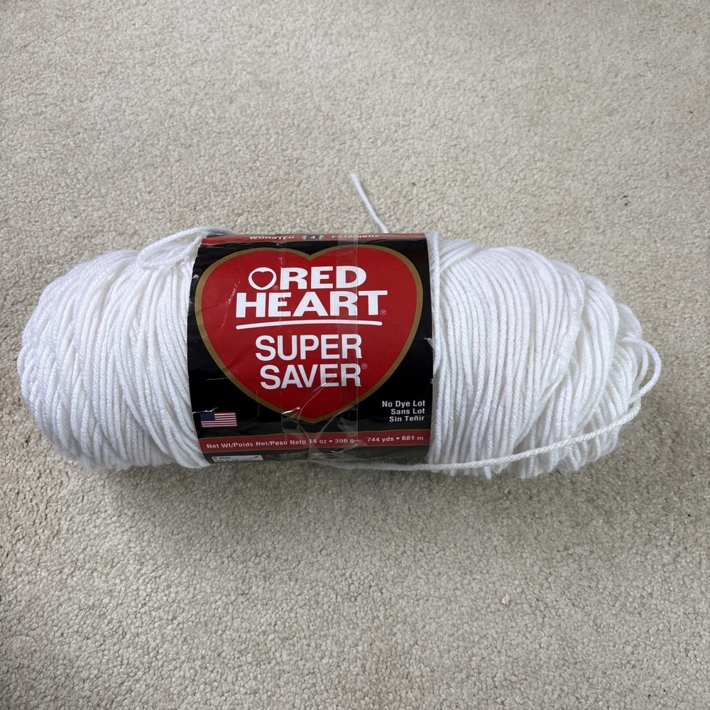 RED HEART Super Saver Yarn, Soft‎ White